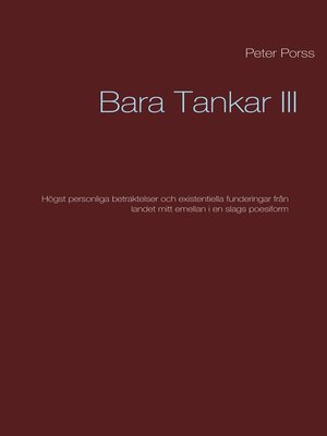 cover image of Bara Tankar III